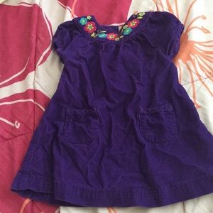 Velvet Purple Embroidered Dress